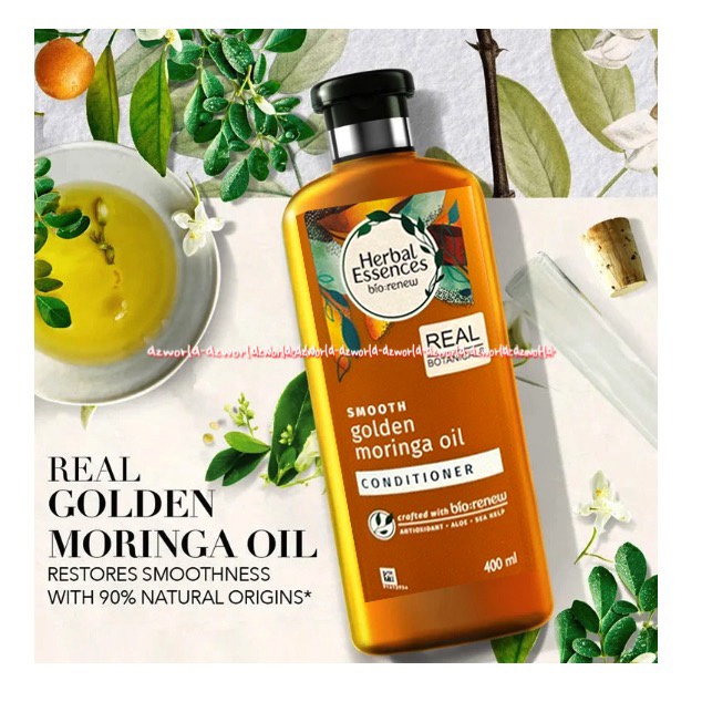 Herbal Essence Bio Renew 400ml Conditioner Real Botanical Smooth Golden Moringa Oil Kondisioner Herbalessence