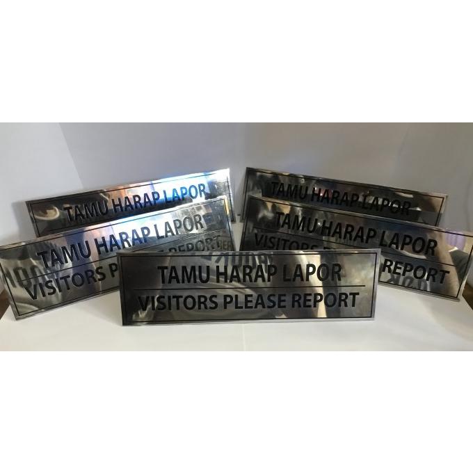 

Papan Nama Meja / Desk Name Stainless Custom Terlaris