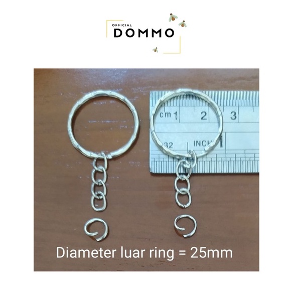 [IMPOR] DOMMO - D6050 Ring Gantungan Kunci 25mm Rantai Gerigi - Ring