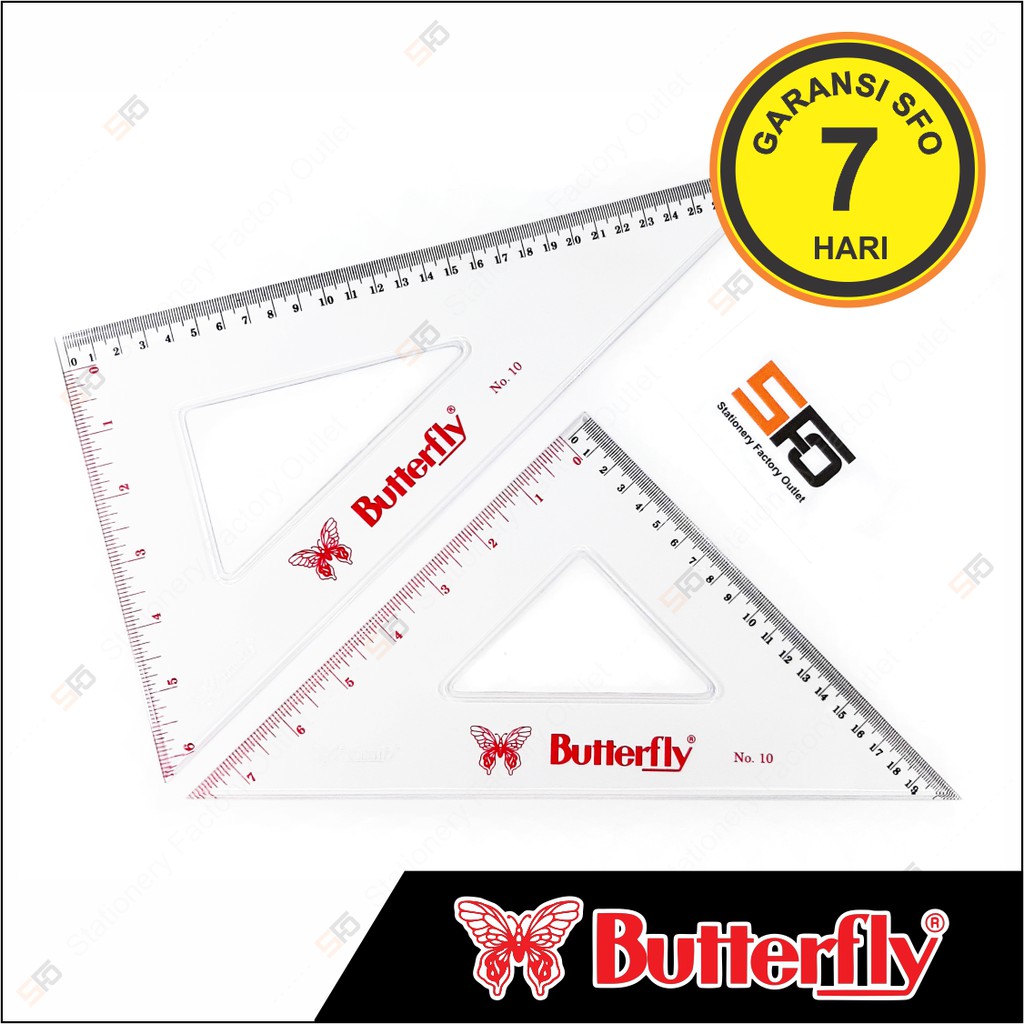 

Penggaris Segitiga Butterfly No. 10