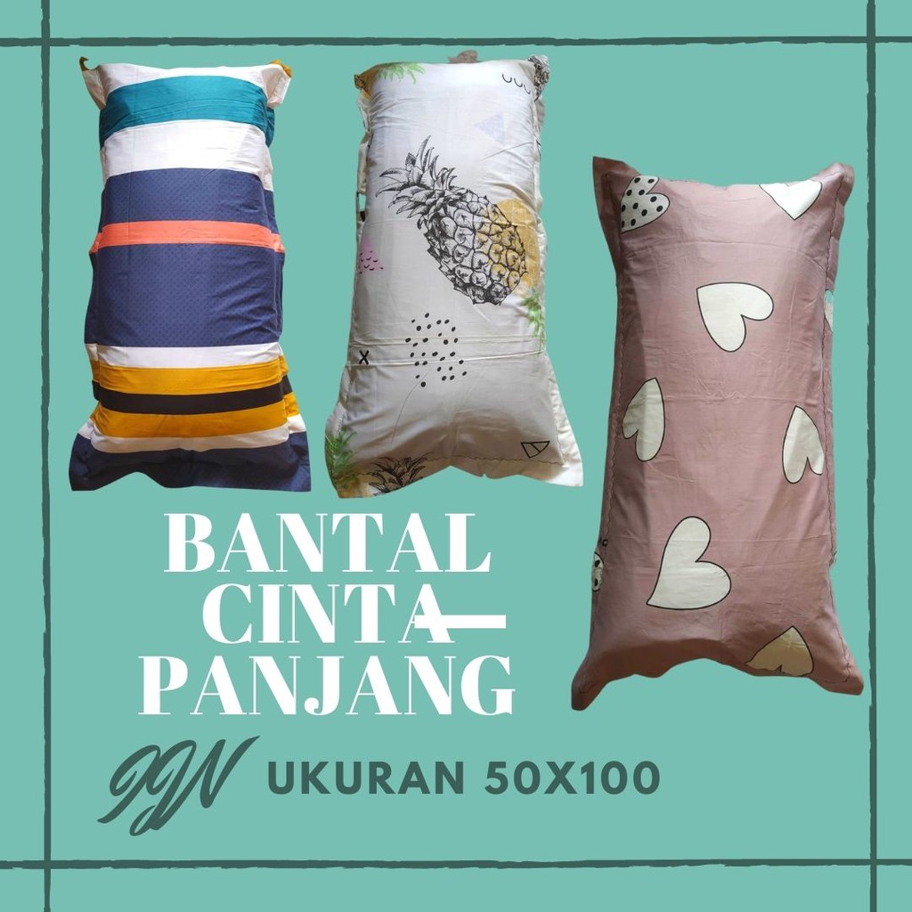 BANTAL CINTA JUMBO UKURAN 50x100 KATUN JEPANG HALUS PIGURA BORDIR