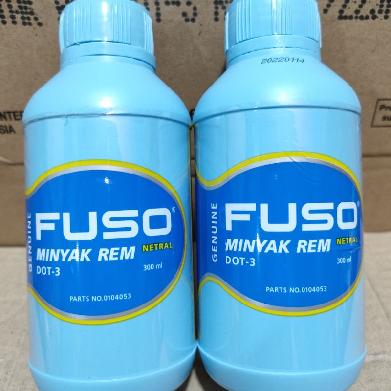 Minyak Rem FUSO 300ml DOT 3 Warna Putih / Bening Brake Fluid Oli Rem Minyak Rem 300ml Motor / Mobil