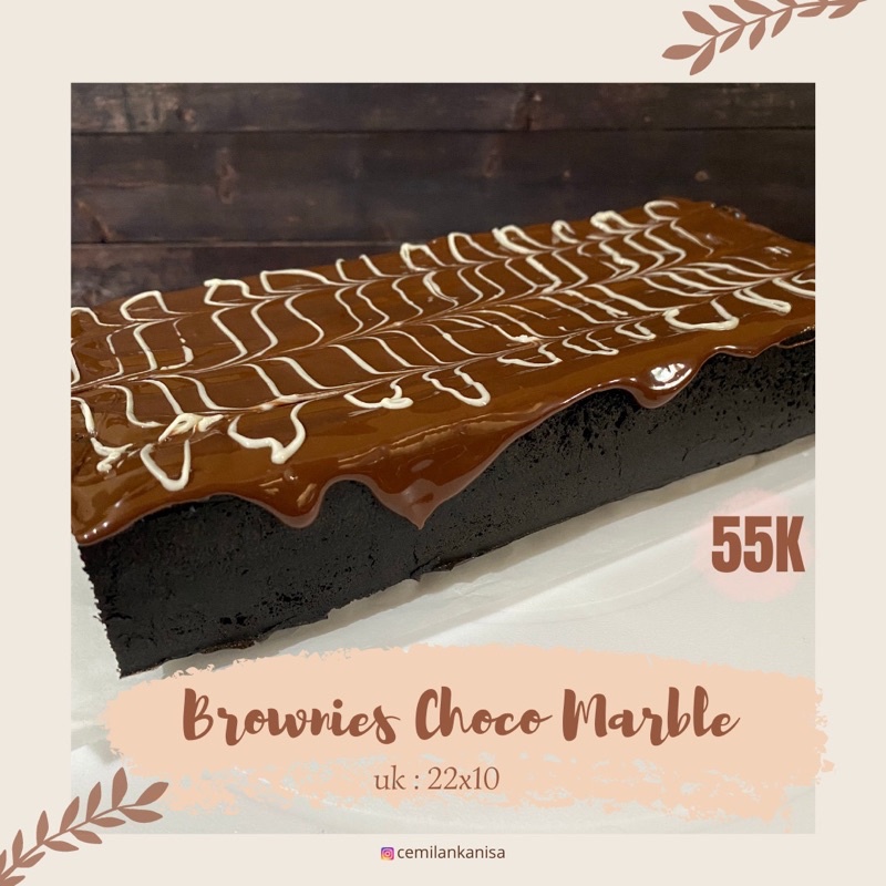 

Brownies kukus choco marble