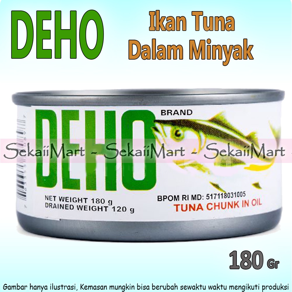 

DEHO Chunk In Oil Tuna 180g - Ikan Tuna Dalam Minyak Kalengan