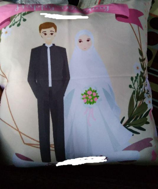 Bantal Custom Wedding Hijab Syari Mewah