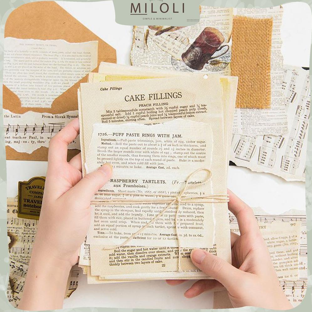 

[(BAYAR DITEMPAT) [MILOLI] 57Pcs OLD BOOK Paper Journal Decor Kertas Dekorasi Buku Kertas Motif - B0109