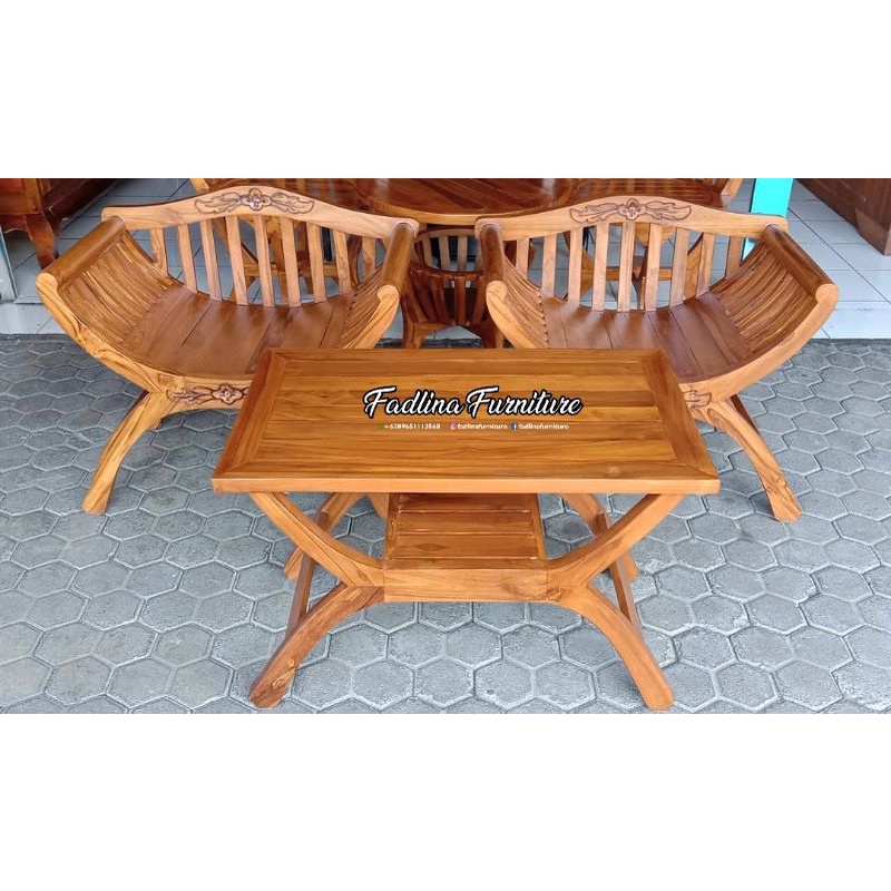 Kursi Teras Jati Yuyu