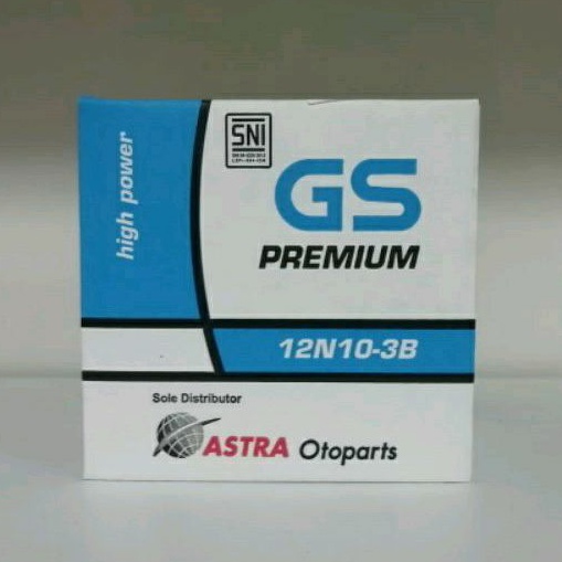 Aki GS Astra 12N10-3B Premium 12V 10Ah Aki Basah