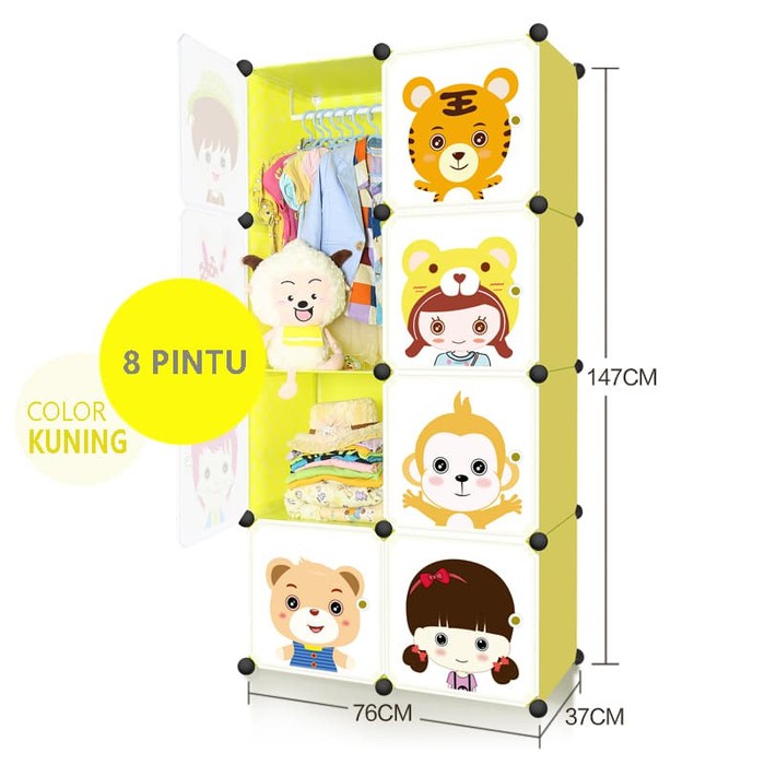 Lemari Pakaian Plastik Lemari Pakaian Lemari Portable Lemari Plastik Susun Lemari Portable 8 Susun