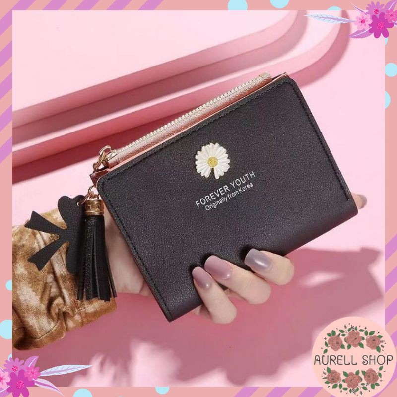 (COD) DOMPET KECIL MOTIF BUNGA DAISY MINI/DOMPET LIPAT-3