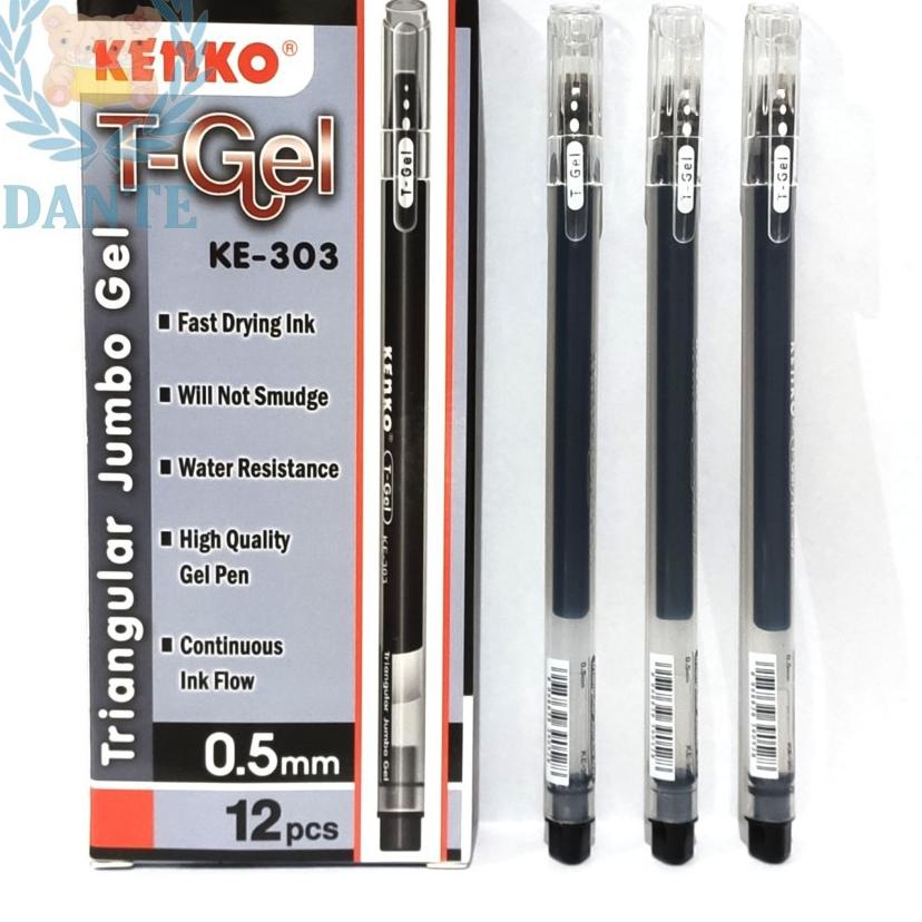 

qvr Pulpen Kenko T-Gel KE-303 Triangular Jumbo Gel per Lusin ㊏ 51