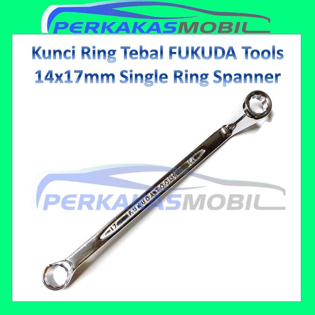 FUKUDA TOOLS Kunci Ring Tebal 14x17mm Model Jerman Single Ring Spanner Box End Wrench