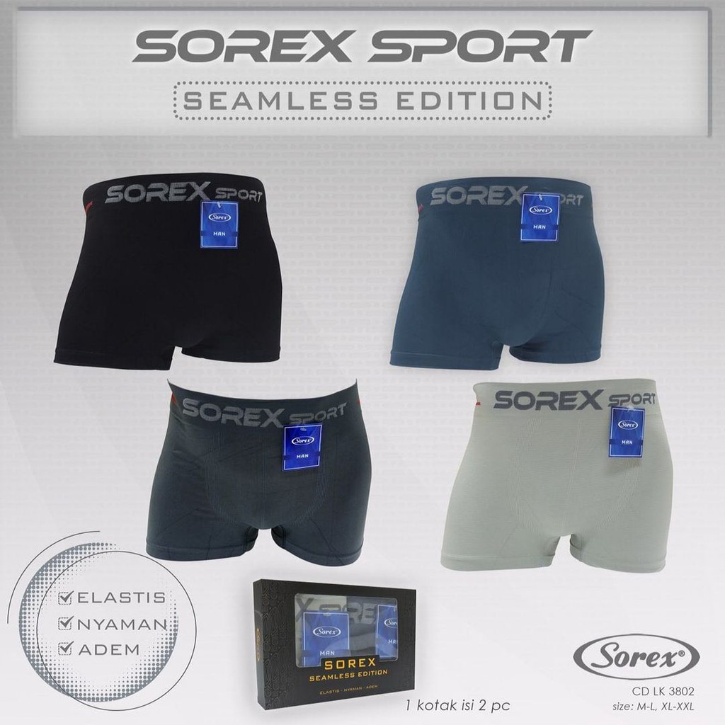 boxer pria sorex 3802 satuan