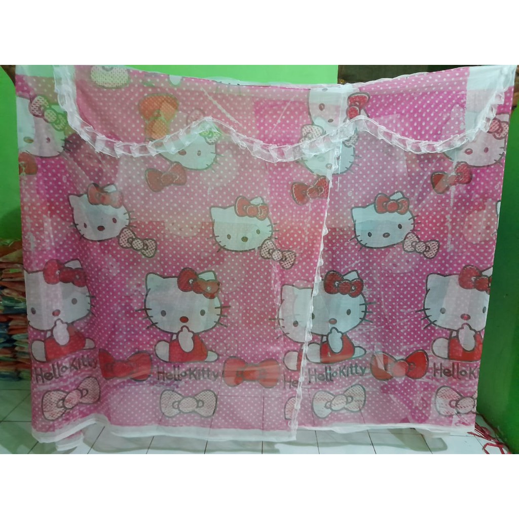 Kelambu Tidur / Kelambu Persegi / Kelambu motif Kartun / Kelambu Kotak Kartun ukuran 180x200