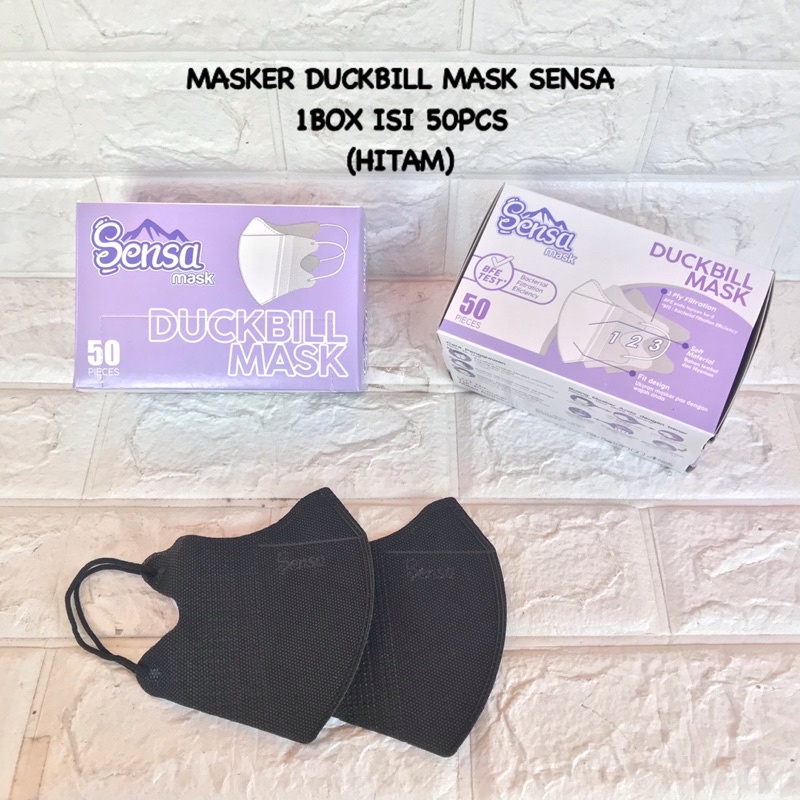 MASKER DUCKBILL EARLOOP SENSA &amp; SENSA PLUS ADA EMBOS 1BOX ISI 50PCS