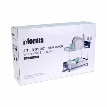 Rak Piring Stainless 2 Tingkat Dengan Tempat Pisau Informa Walton