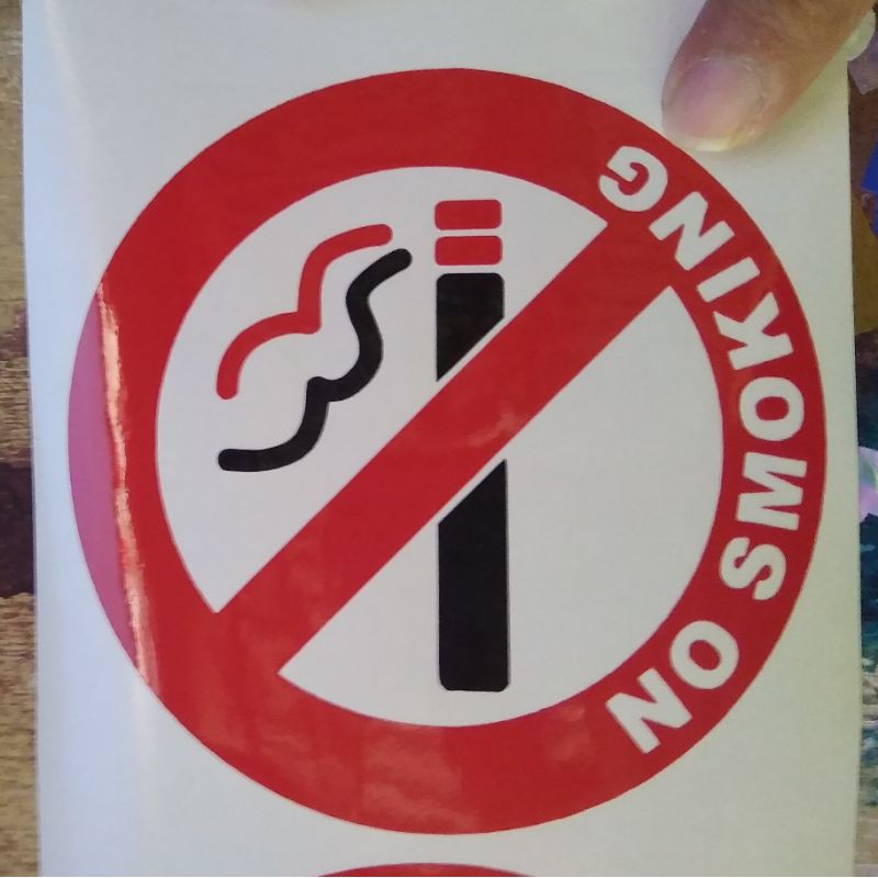 

Cutting Sticker No Smoking Dilarang Merokok