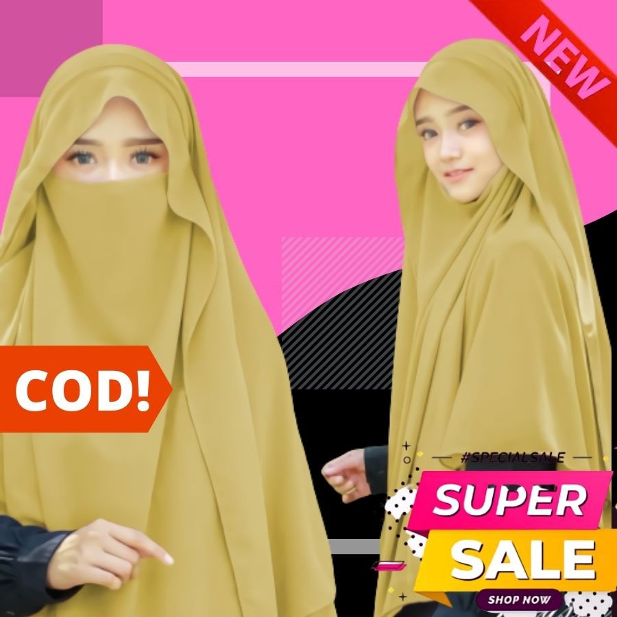 Hijab Jilbab Kerudung Instan Frenc Khimar Cadar Wanita Muslim Cantik Trendy Kekinian Terbaru