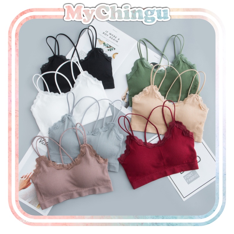 ❀ Chingu ❀ PW056 COD Bra Wanita Sexy Olahraga Push Up Fashion Korea Tali BH Pakaian Wanita Import