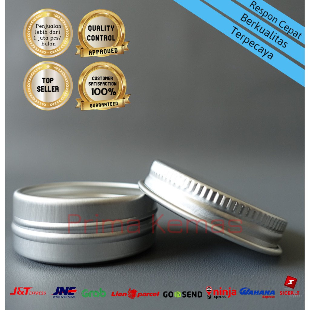 Pot Pomade - pot jar - kemasan kosmetik - pot jar aluminium 15 gr