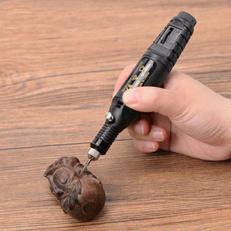 Mesin Bor Listrik Mini Grinder Ukir Gravir Logam Kaca Batu dan lainnya 1set