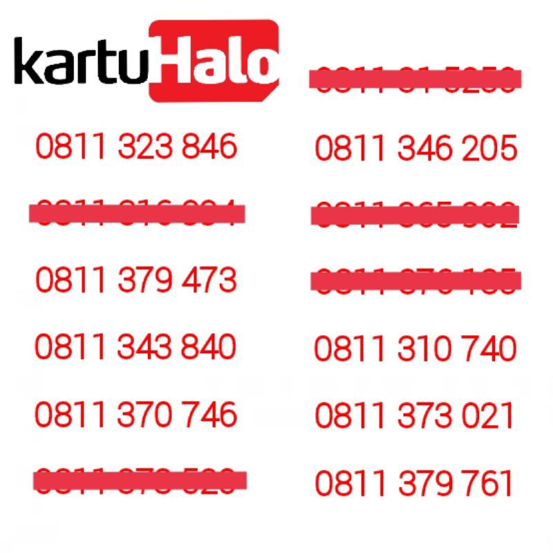 Kartu Halo 10 Digit Langka Bisa Request Shopee Indonesia