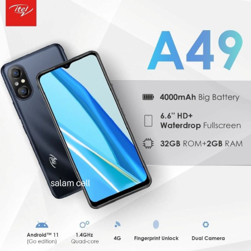 Itel Vision A49 Ram 2/32 Garansi Resmi By INFINIX