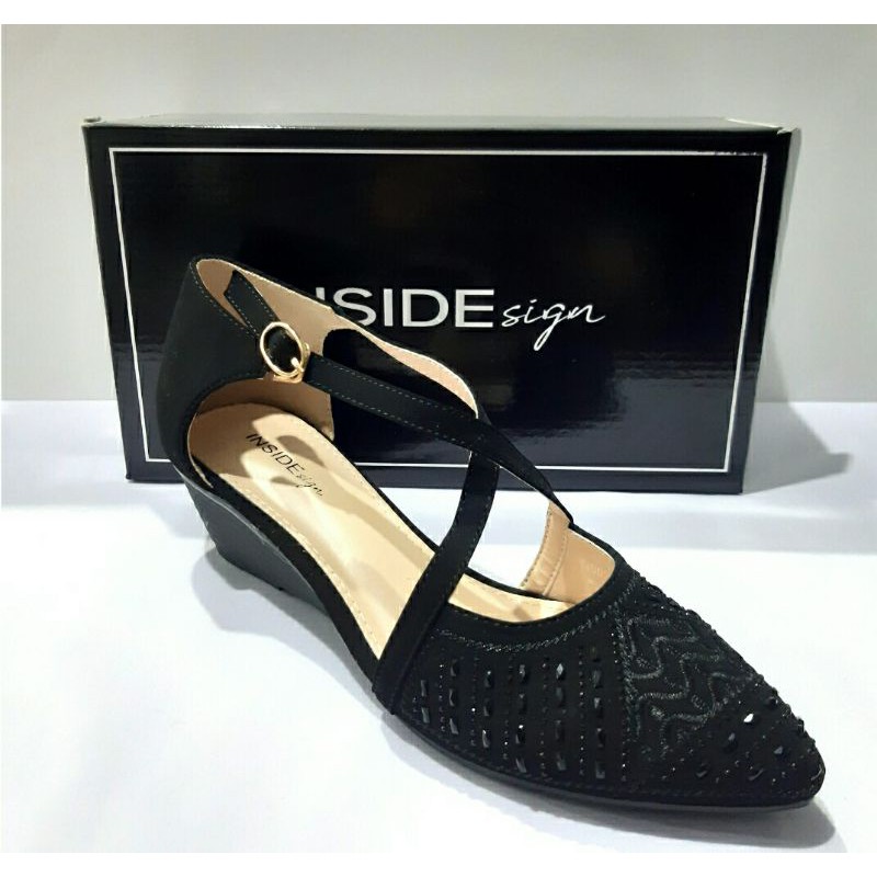 Sepatu Wedges Wanita Import INSIDE