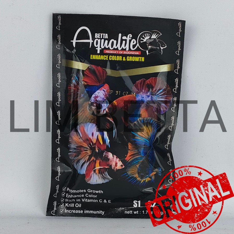 (S-1) PELET AQUALIFE S1 BETTA / AQUALIFE BETTA/ PELET AQUALIFE BURAYAK