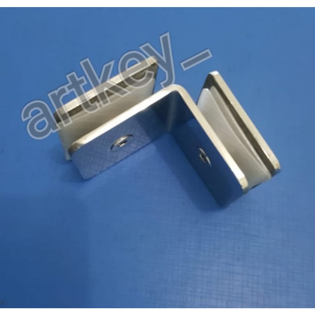 Glass Clip Connector Glass to glass 90°/ Penjepit Kaca Stainless Steel