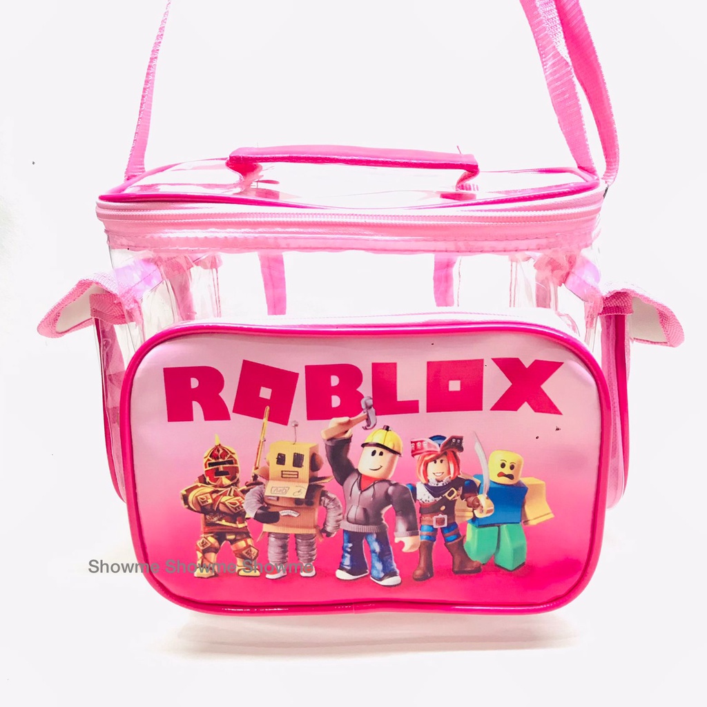 SHOWME TAS MAKAN ANAK SEKOLAH / TAS MIKA / BINGKISAN / ULANGA TAHUN / GOODIEBAGS / TAS RENANG / TAS BOTOL AIR / TAS BABY / SLINGBAGS / KARAKTER  ROBLOX PINK