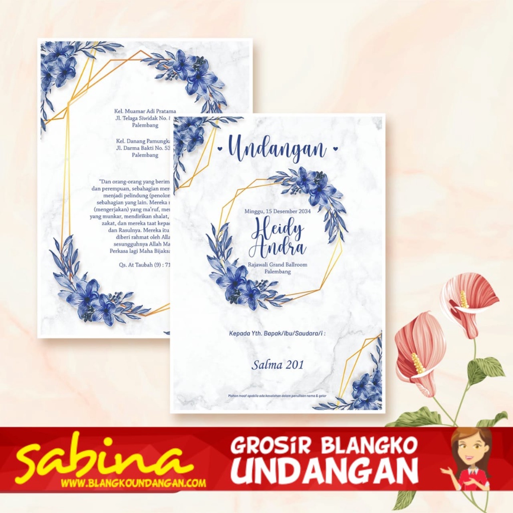 BLANGKO UNDANGAN SALMA 201 | SABINA UNDANGAN