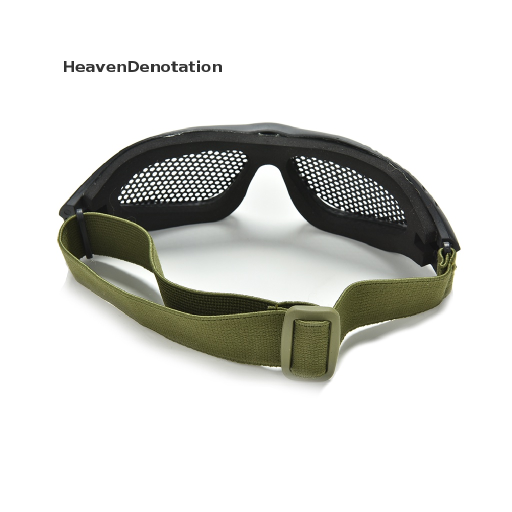 (Heavendenotation) 1pc Kacamata Goggles Mesh Metal Taktis Anti Kabut Untuk Paintball / Airsoft
