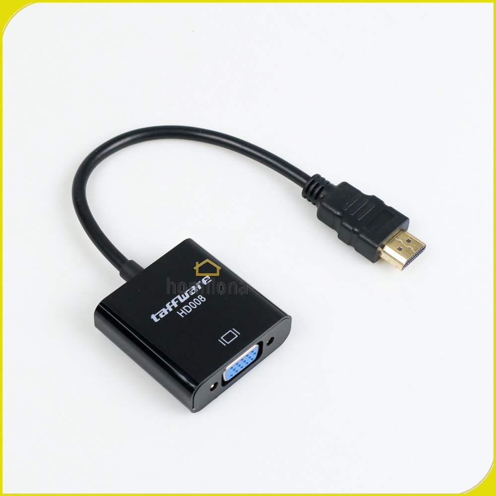 Kabel Adapter HDMI ke VGA Female - Taffware HD008 - Black