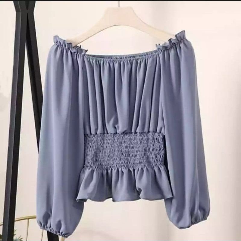 NAOMI BAJU SABRINA JUMBO KOREA STYLE BAJU ATASAN WANITA BIG SIZE-3