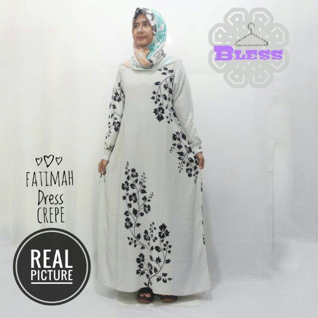 Gamis Muslim Murah Fatimah Dress Crepe
