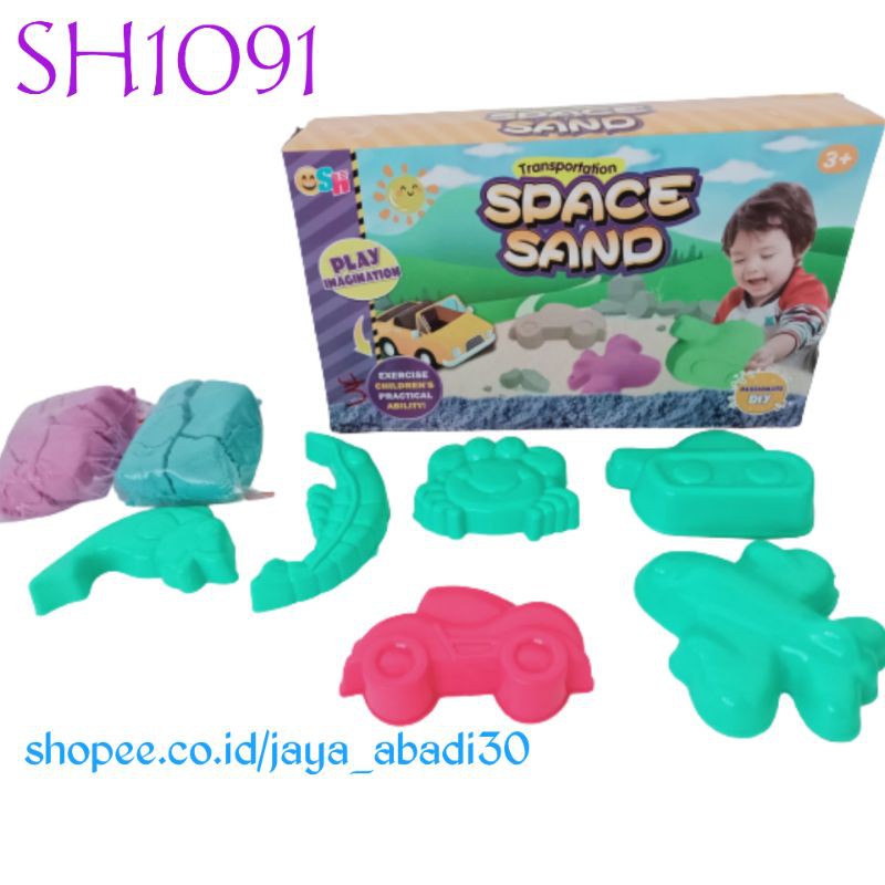 MAINAN ANAK PASIR KINETIK / PASIR AJAIB / PASIR MAGIC SAND / SPACE SAND TRANSPORTASI SH1091