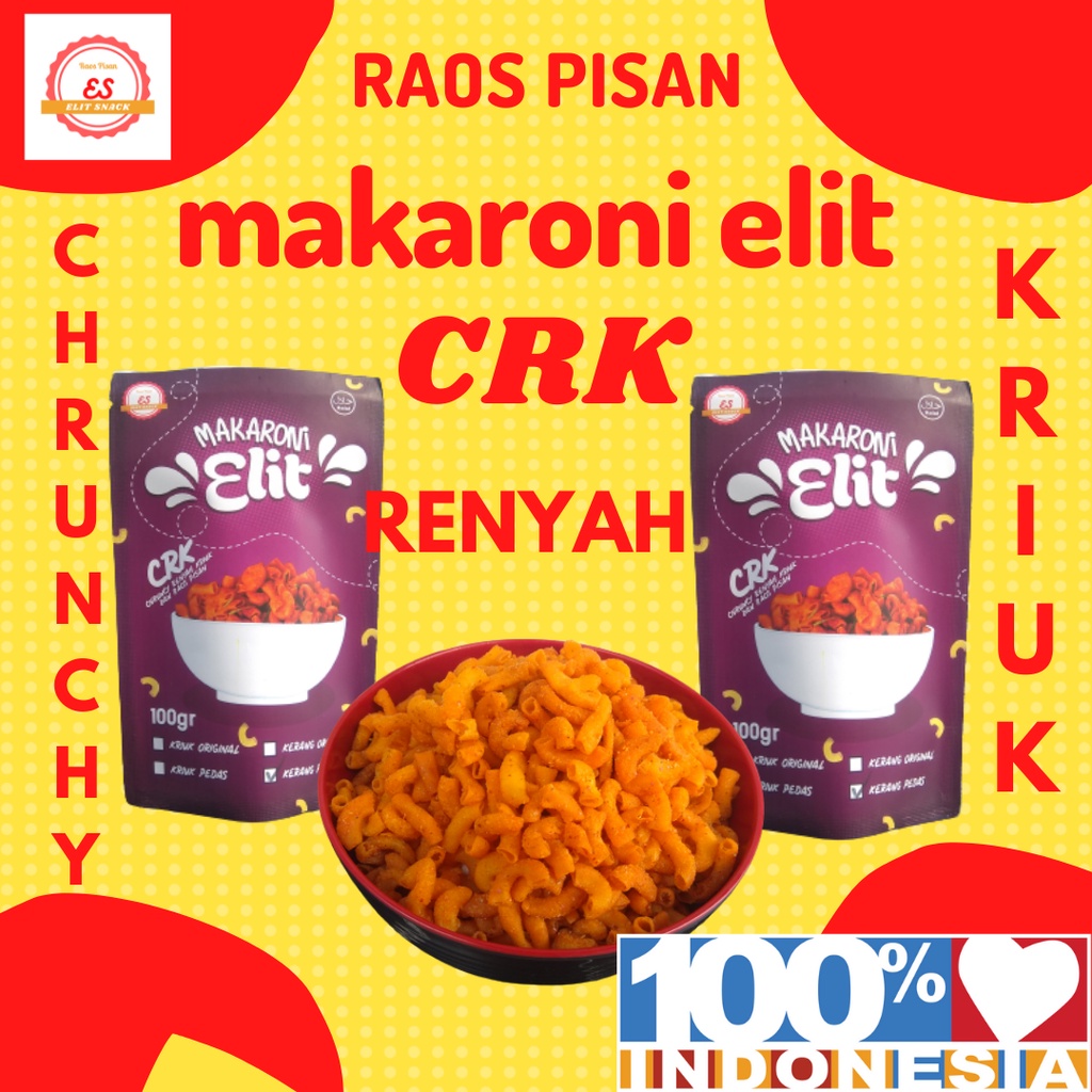 

makaroni macaroni makroni elit bantet kriuk spiral kerang kriwil keong pedas asin gurih