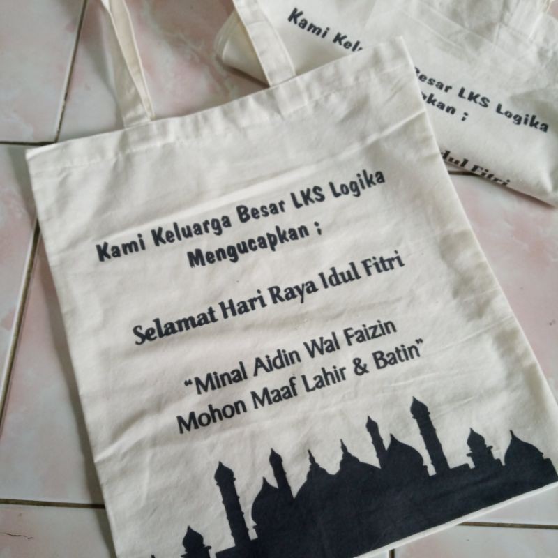 Tas Blacu 35x40 Jumbo Murah Souvenir Totebag Goodiebag Sablon Berkualitas