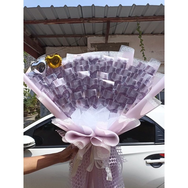 Jual BUKET UANG TIPE A NOMINAL 500RB, 50LEMBAR BISA (REQUEST) WARNA ...