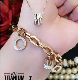 TiTanium set gelang kalung QA13