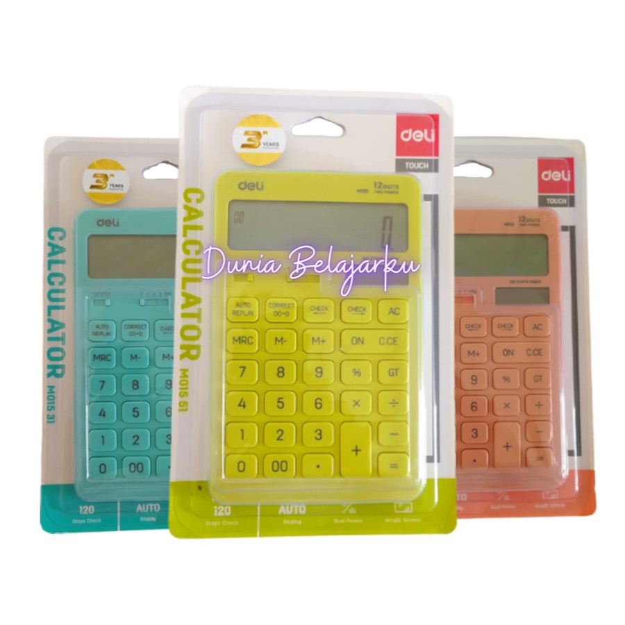 

Kalkulator DELI WM015 Calculator 12 Digit Dual Power Check & Correct