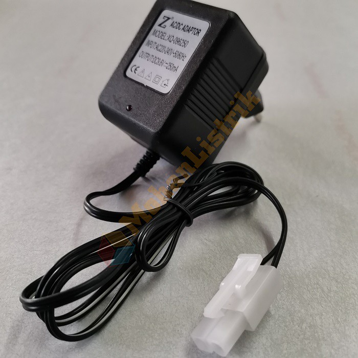 Adaptor Trafo Charger Baterai 9.6V DC 250mA