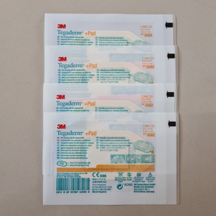 3M TEGADERM 3582 + PAD Tegaderm Plester Luka Transparan Tahan Air