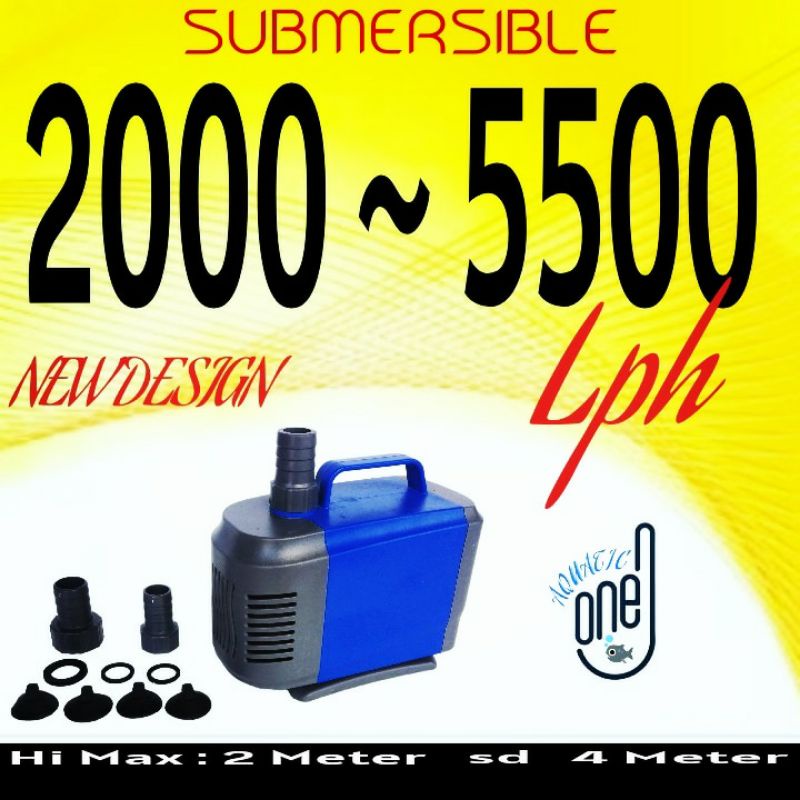 mesin pompa filter ph submersible kolam aquarium 2000 2500 3000 3500 4000 5000 5500 Lph waterpump hidroponik water pump akuarium air terjun kolam