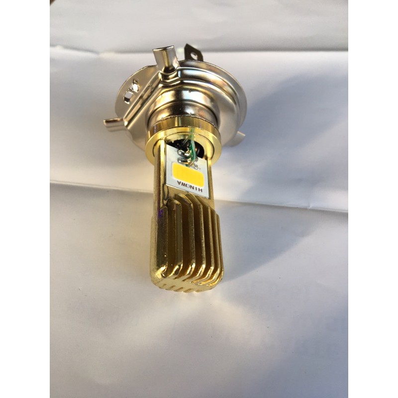 LAMPU LED DEPAN H4 2SISI GOLD SINAR WARM WHITE TERANG