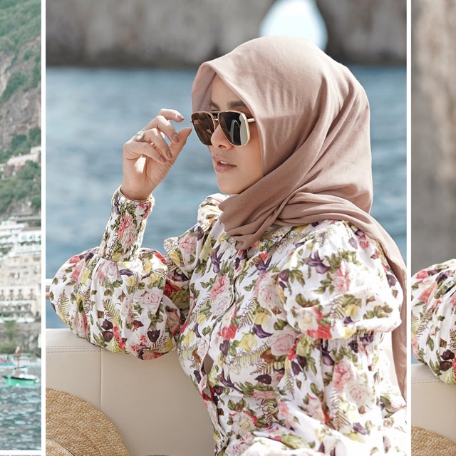 Nala square rose smoke by buttonscarves