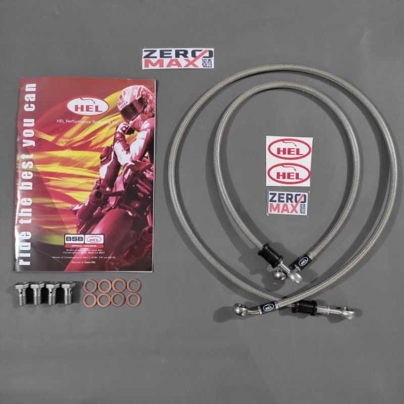 Selang Rem Depan HEL ORIGINAL Yamaha All New Aerox 155 Connected ABS Aerox 155 Old ABS Clear