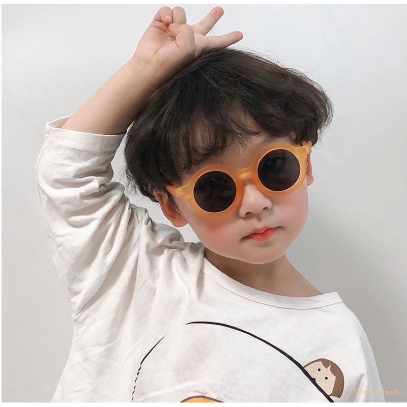 Kacamata Hitam Gaya Bulat Anak Anak Anti UV400 - Kacamata Hitam Bulat Fashion Anak