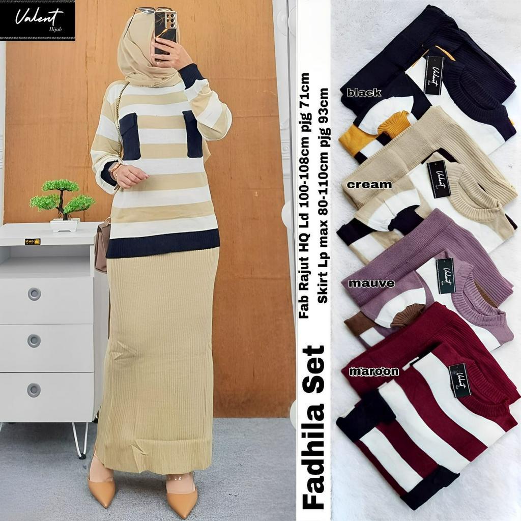 SETELAN ROK WANITA KEKINIAN FASHION MUSLIM KOREAN STYLE / SETELAN RAJUT IMPORT WANITA TERBARU